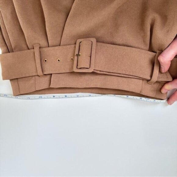 ARITIZIA Wilfred Messaux Crossover Pant Trousers in Camel Women's Size XS Flowy - Picture 14 of 16